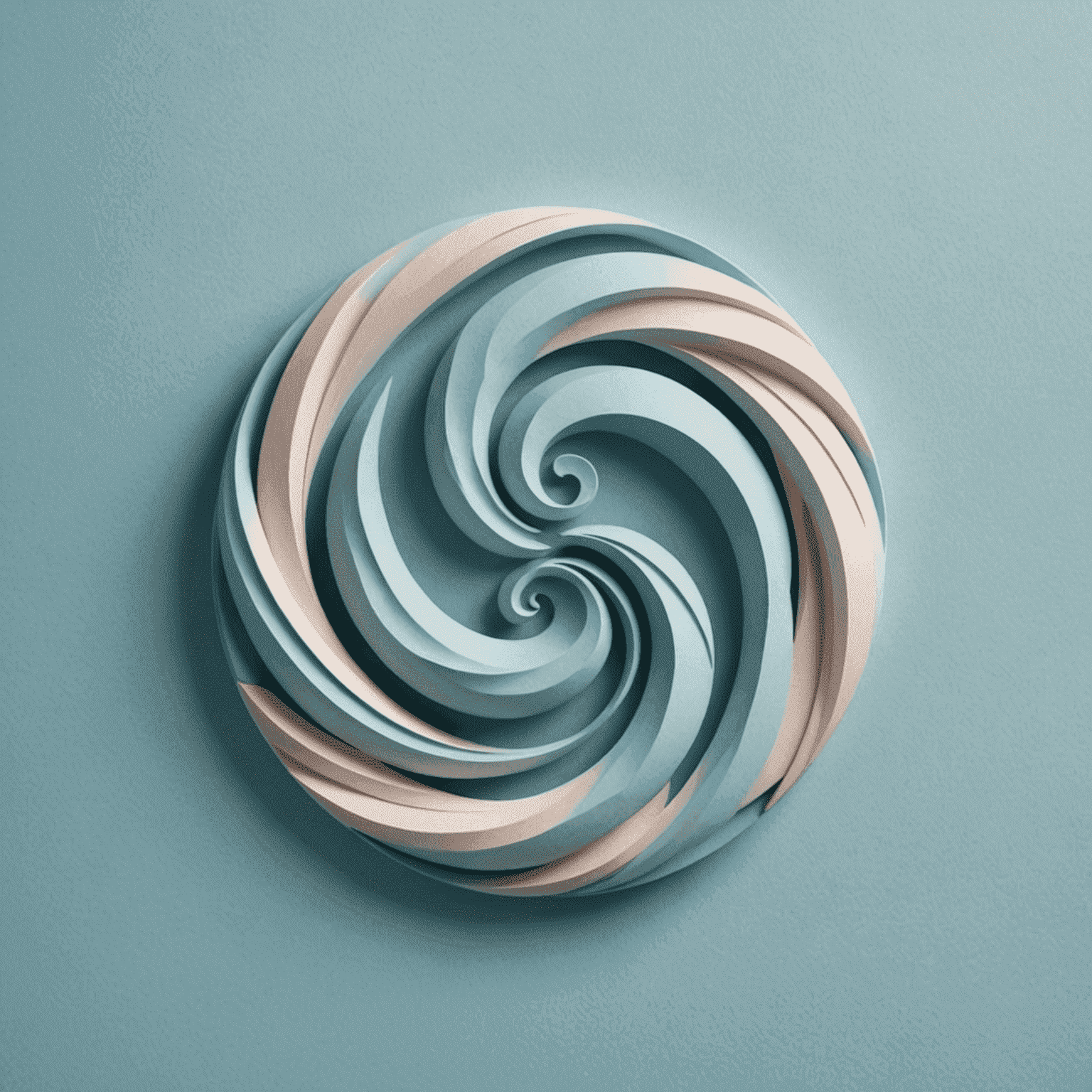 Spinde Logo - Ein stilisiertes S in sanftem Pastellblau, das Gemeinschaft und Zusammenhalt symbolisiert