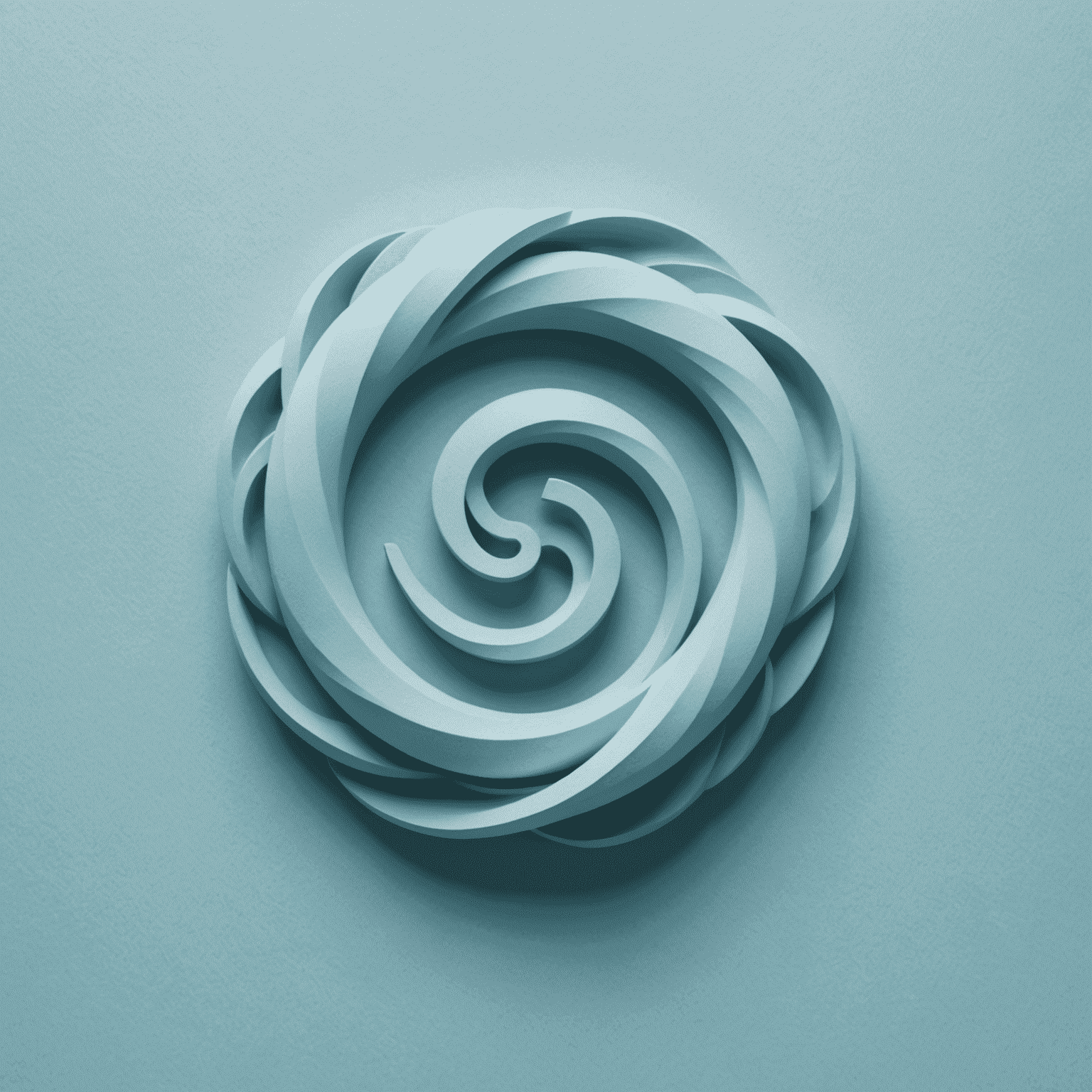 Spinde Logo - Ein stilisiertes S in sanftem Pastellblau, das Gemeinschaft und Zusammenhalt symbolisiert