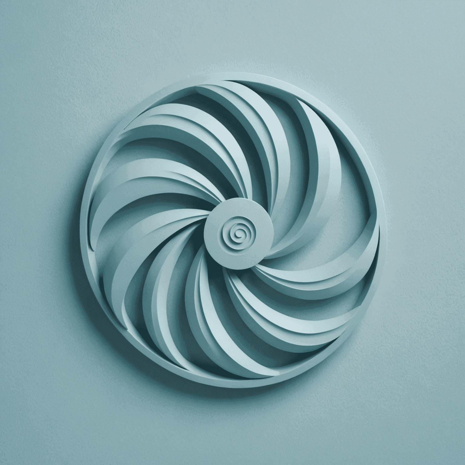 Spinde Logo - Ein stilisiertes S in sanftem Pastellblau, das Gemeinschaft und Zusammenhalt symbolisiert