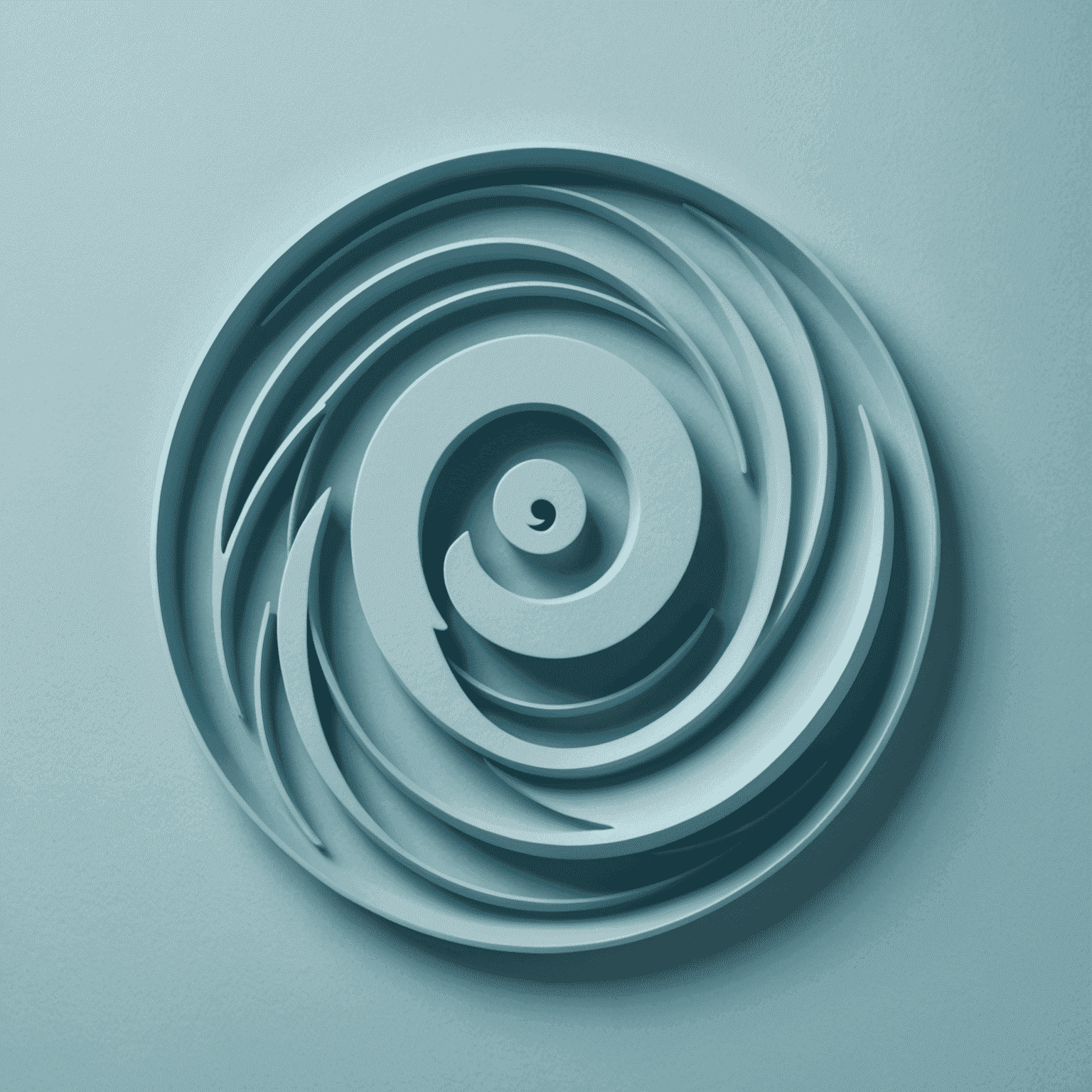 Spinde Logo - Ein stilisiertes S in sanftem Pastellblau, das Gemeinschaft und Zusammenhalt symbolisiert
