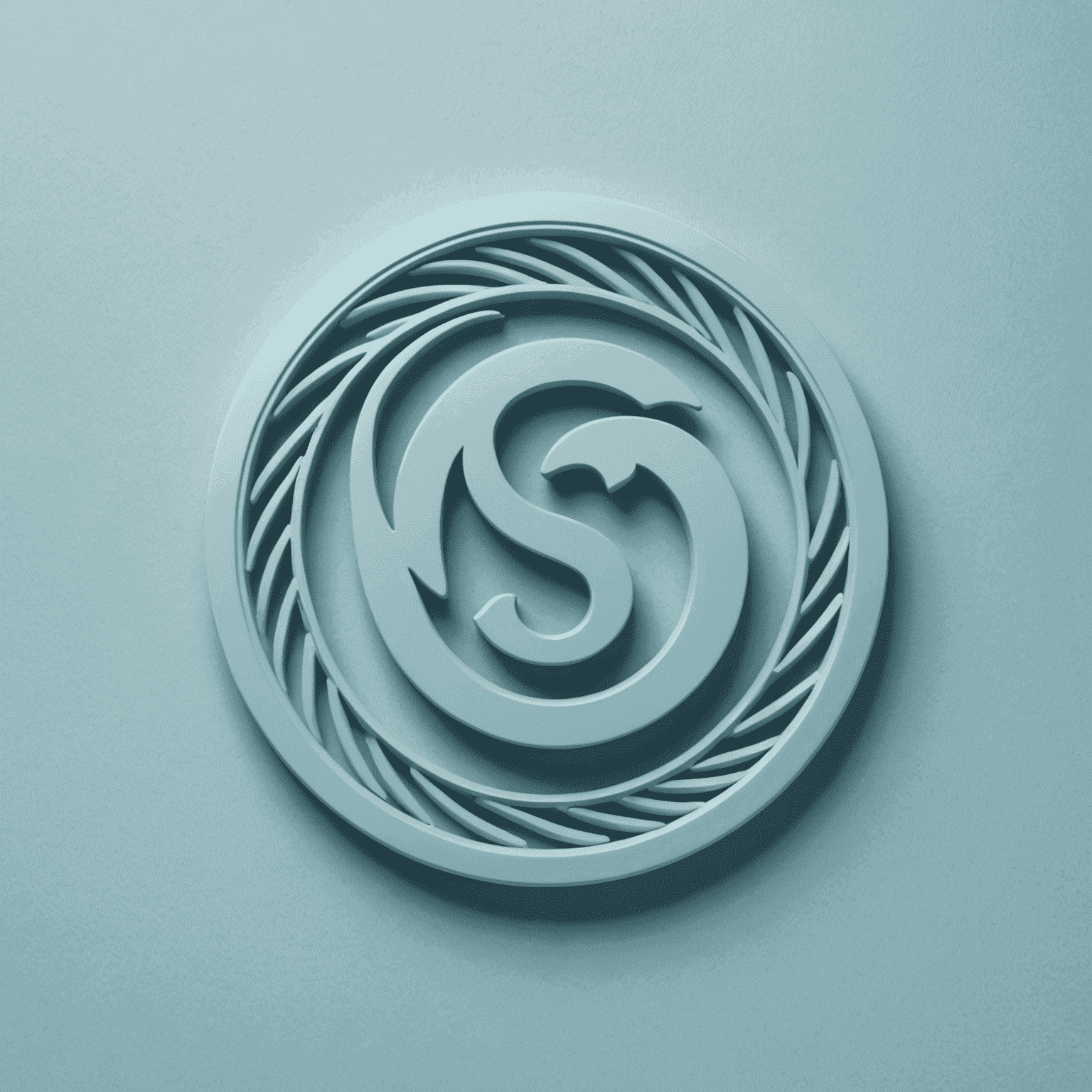Spinde Logo - Ein stilisiertes S in sanftem Pastellblau, das Gemeinschaft und Zusammenhalt symbolisiert
