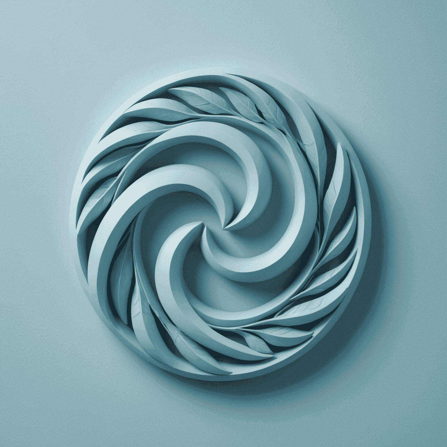 Spinde Logo - Ein stilisiertes S in sanftem Pastellblau, das Gemeinschaft und Zusammenhalt symbolisiert