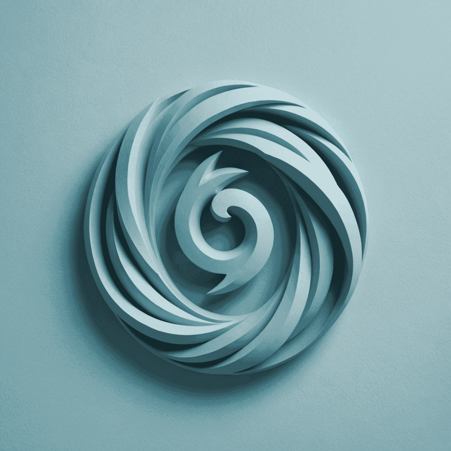 Spinde Logo - Ein stilisiertes S in sanftem Pastellblau, das Gemeinschaft und Zusammenhalt symbolisiert