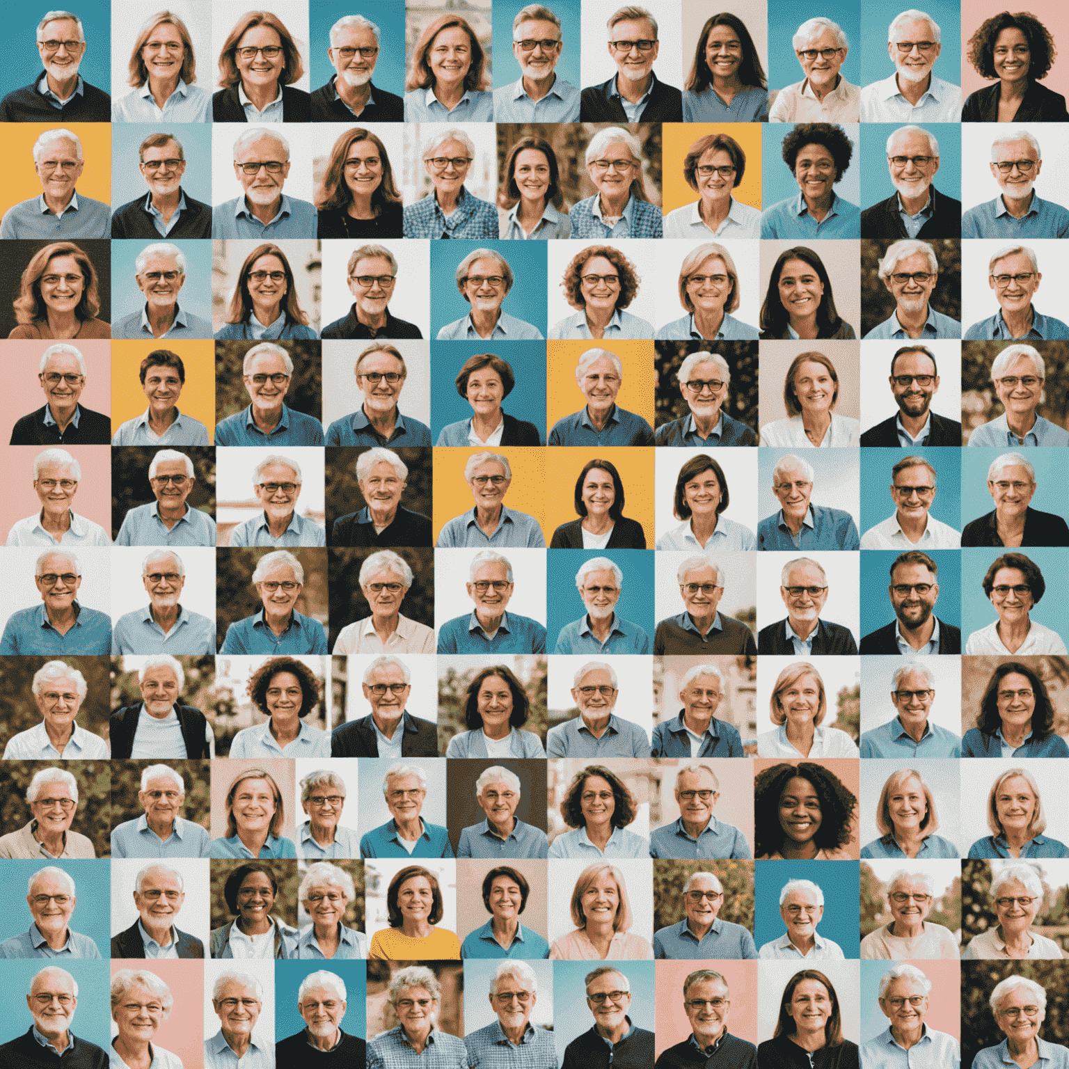 Eine Collage von verschiedenen Social-Media-Plattformen, die positive Beiträge und Interaktionen zu sozialen Projekten in Deutschland zeigen. Die Bilder sind in pastellfarbenen Rahmen angeordnet und zeigen Menschen unterschiedlicher Altersgruppen und Hintergründe, die sich für gemeinnützige Zwecke engagieren.