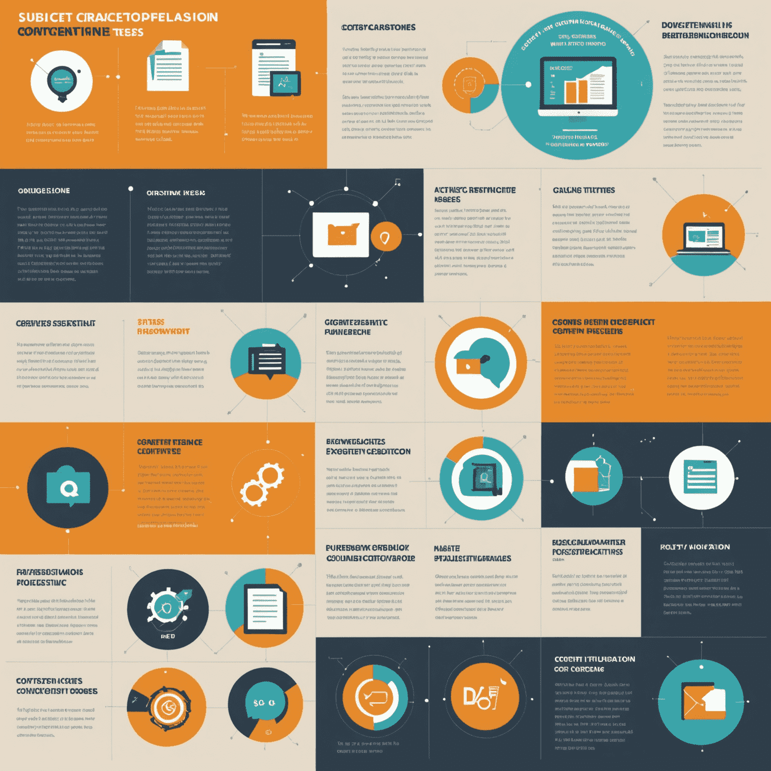 Infografik, die den Content-Erstellungsprozess von der Ideenfindung bis zur Veröffentlichung zeigt